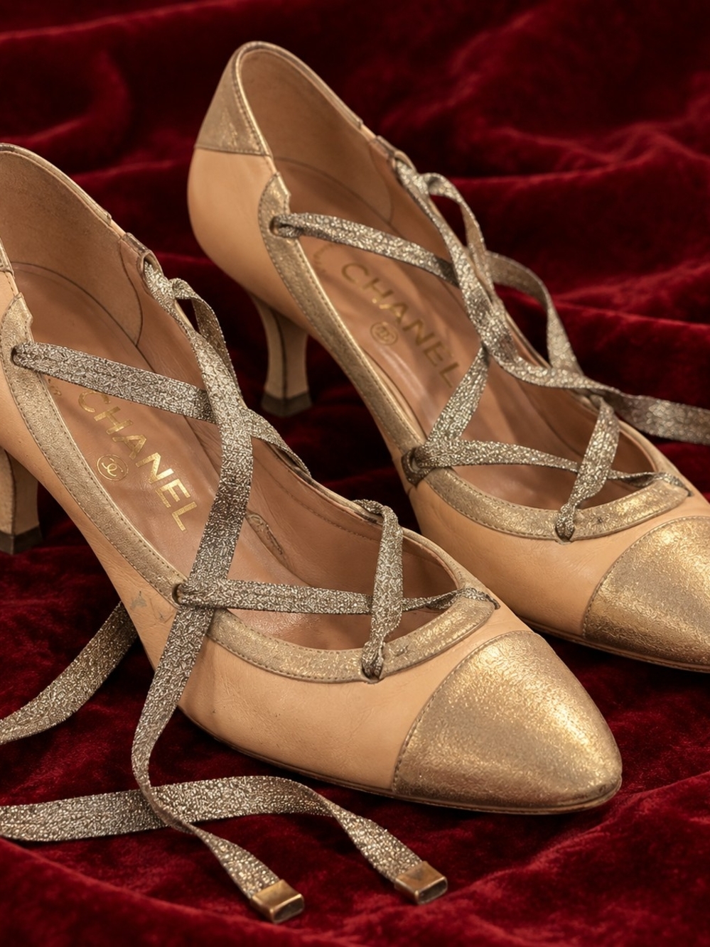Chanel CC Vintage 2004 Slingback Pumps